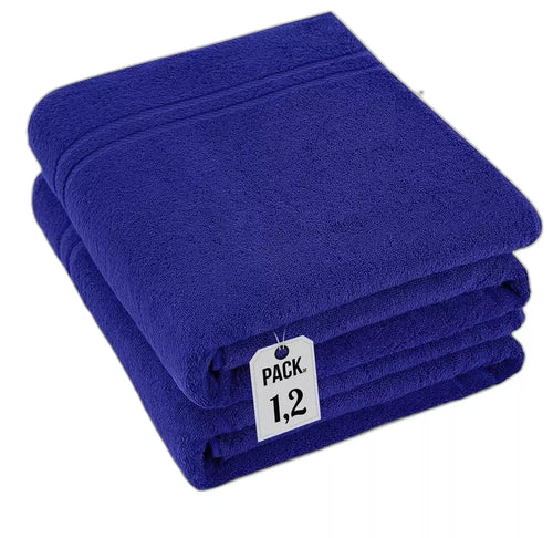 Pack of 2 Extra Large Super Jumbo Bath Sheets 100% Egyptian Cotton Super Soft Luxury Towel (100 x 200 cm) Towelsworld
